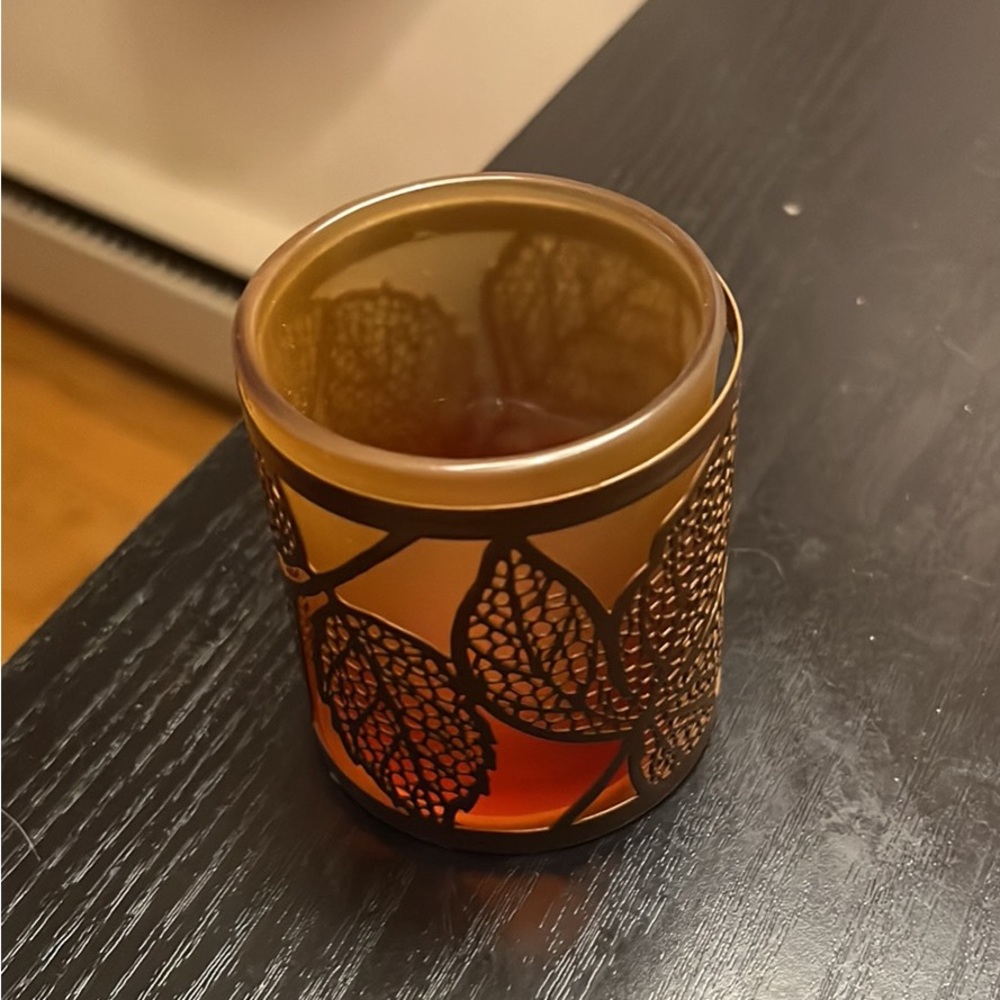 Yankee Candle Amber Leaves Candle Holder